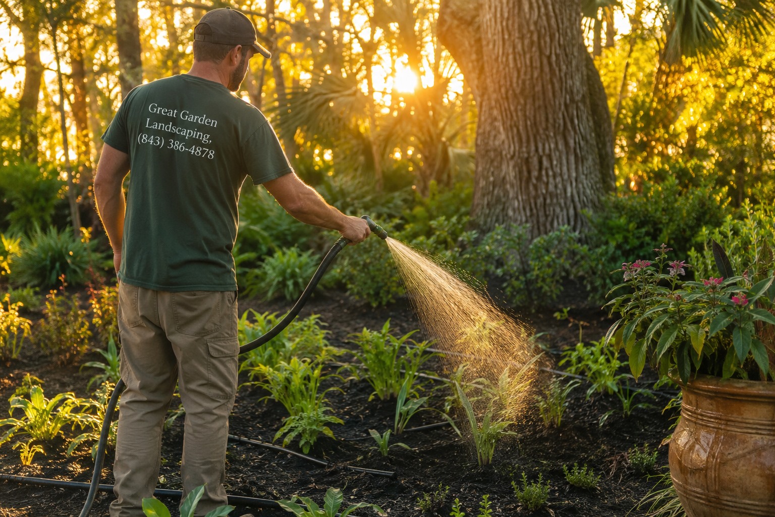 Plantation service watering schedule tips for Johns Island SC gardens